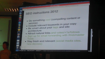 Google SEO Instructions for 2012