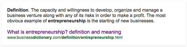 entrepreneurship definition